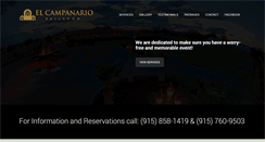 Desktop Screenshot of elcampanarioballroom.com