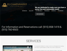 Tablet Screenshot of elcampanarioballroom.com